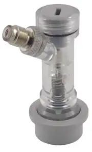BALL LOCK KEG QUICK DISCONNECT FTGS w/ INTEGRATED BACK-FLOWCHECK VALVE