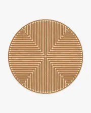 245' Round | Machine Washable Runner Rug | Kid & Pet Friendly | Indoor Rug | Jonathan Adler Inkdrop Copper Rug | Ruggable