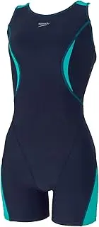 [Speedo] Speed SFW12354 Women's Feel Up Loosen Half Kneeskin Feel Up Loosen Half Knee Skin, Navy Blue