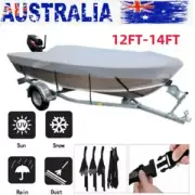 12-14ft Trailerable Heavy Duty Open Boat Cover Marine Boat Cover Protector AU