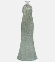 [Taller Marmo] Taller Marmo Poseidon sequined gown AU 14 silver