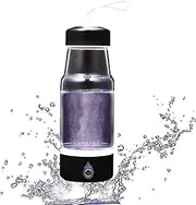 Hydrogen Alkaline Water Bottle Hydrogen Water Bottle Energy Cup Hydrogen Generator Ionizer with SPE and PEM Technology 3 Min Make Hydrogen Content Up to 1200-1500 PPB 420 Ml