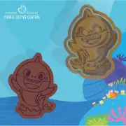Baby Shark Cookie Cutter and Embosser - 8.2cm x 6.1cm