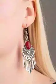 Paparazzi MOSTLY MONTE-ZUMBA red earrings