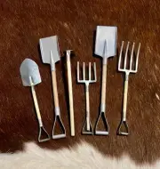 Miniature Garden Tool Set with Wooden Handles perfect for Zen Gardens