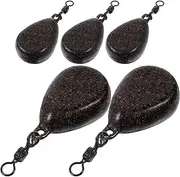 Outanaya 5Pcs Fishing Weights with Rings Portable Iron Sinkers for Freshwater Fishing for and Baits Convenient Tackle for All Anglers