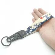 Japanese Car Keychain Nylon Thermal Transfer Key Ring Strap Lanyard Modified r