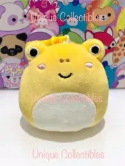 Squishmallows Leigh the Yellow Toad/Frog 3.5" Clip On Plush Brand New