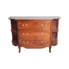 Antique Style Solid Mahogany Wood Queen Ann Style 3 Drawers Buffet