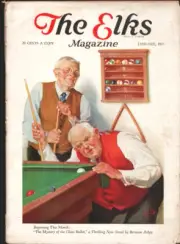 MAG: Elks Magazine 1/1931-Sam Brown pool table cover art- Jerome Rozen art-Da...