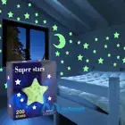 200X Glow Stars Dark Plastic Luminous Stars Moon Stickers Ceiling Bedroom Art