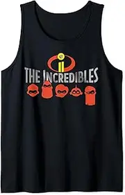 [Disney] Pixar Incredibles 2 Family Masks Title Logo Tank Top