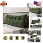 Ergonomic Large Triangular Headboard Backrest Pillow with Removable Cover