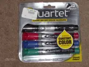 Quartet Dry Erase Markers, Whiteboard Bullet Tip, EnduraGlide, BOLD COLOR NEW 4!