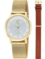 ETT Eco Tech Time ELS-11619-11MS Ladies Watch Atacama Solar Radio Controlled 36m