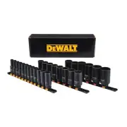 DEWALT Metric Impact Socket Set 1/2" Drive Deep 6-point Universal (26-Piece)