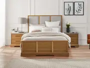 Hudson Bed Frame - Double / Straw