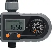 Sprinkler Timer, Water Timer for Garden Hose Programmable Irrigation Timer with 3 Watering Programs, Week/Day Cycle Frequency, Manual/Automatic Irrigation System Controller, for Lawn Pool