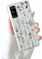 ZTOFERA Floral Case for Samsung Galaxy S20 FE 5G,Cute Flower Pattern Case for Girls Women,Flexible Silicone Protective Slim Shockproof Bumper Phone Cover for Samsung Galaxy S20 FE,Clear