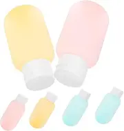 Generic 6pcs Skin Care Product Empty Bottles Toiletries Mist Dispenser Clear Toiletry Container Condiment Travel Lotion Travel Shampoo Face Lotion Bottles for Outdoor Pe Suede