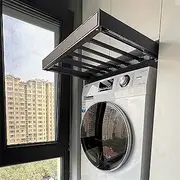 Washing Machine Storage Rack Above, Washer Dryer Stand with Silent Buffer Slide Rail, Adjustable Width 464 * 514mm and Safe Load-Bearing 30KG, Make Full Use of Space, for Bathrooms, Kitchens