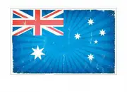 4 Pack of Australian Flag Vintage sticker Australian Decals