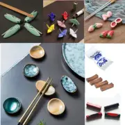 Cute Animal Fruit Ceramic Chopsticks Holder Rest Rack Home Tableware Cutlery