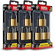 [9PCE] Handy Hardware Keyed Alike Padlocks, High-Security Locks with Same Key and Durable Stainless Steel Shackle