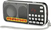 Mfine 088 Mini Speakers Portable Music Player Micro SD/TF USB Disk Speaker FM Radio - Black