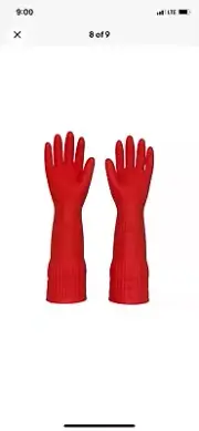 Heavy duty Reusable Long Rubber Gloves Dishwashing Household Cleaning Sz S M & L