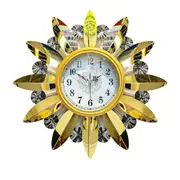 Decorative Abstract Design Metal Round Gold Frame Wall Clock 60 cm