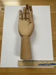 Flexible Jointed Doll Wooden Mannequin Hand Model Drawing Model Rings Display
