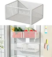 Magnetic Basket Organizer Holder for Fridge Magnetic Storage Bin Box Containers for Refrigerator Whiteboard Classroom