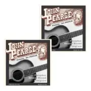2 Sets John Pearse Silk and Phosphor Bronze Acoustic Guitar Strings 650LM LT/Med