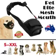 Adjustable Pet Dog Mask Bark Bite Mesh Mouth Muzzle Grooming Anti Stop Chewing