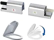 Toilet Seat Hinges Replacement Soft Close Toilet Seat Hinges Easy Release 115 Quick Clean Opening Angle -5 Closing Angle Toilet Seat Hinges Fixings Kit