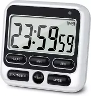 KTKUDY Digital Kitchen Timer with Mute/Loud Alarm Switch On/Off Switch, 24 Hour