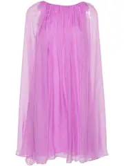 [Max Mara] Footing chiffon mini dress 44 Purple