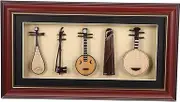 Folk Instrument Model Adorn Set Mini Violin Decor Realistic Musical Instruments for Adults