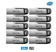 Sandisk Ultra Flair 64GB Flash Drive USB 3.0 Pen Drive Thumb Drive (10 Pack)