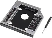 SATA Hard Drive Caddy, Universal 12.7 mm SATA to SATA 2nd SSD HDD Hard Drive Caddy Adapter Tray Enclosures for DELL HP Lenovo ThinkPad ACER Gateway ASUS Sony Samsung MSI Laptop
