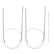 2pcs 23.62" Circular Knitting Needles US 3/3.0mm Needles 5.51" Short