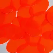 Oval Vinyl Shape 2" Orange Go Go Fluorescent Edge Glow