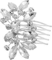 NOLITOY 2pcs Silver Rhinestone Bridal Headpieces Elegant Wedding Hair Accessories for Women Versatile Decorative Combs for Brides and Bridesmaids Lightweight Comfortable for Any Hairstyle