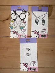Hello Kitty BFF Sharing Sets Enamel Keychains Rings Necklaces