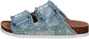 [Colors of California] Two Buckle Denim Sandals
