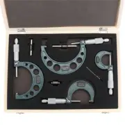 4Pcs Outside Micrometer Set Machinist Tool Carbide Micrometer Set Measure Tool