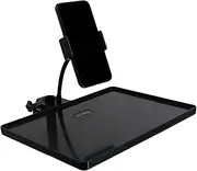AsrMyjcx Microphone Stand Tray Universal Sound Card Tray Broadcast Tripod Stand Tray Music Stand Accessories, with Phone Holder