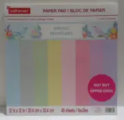 Craft Smart Textured Cardstock Paper Pad 12" x 12" SPRING solid color pastels