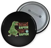 [Teegarb Letter Blanket] Novelty Pinback Button Pin Badge Distance Dinosaurs Physics Equations Hilarious Science Species Creatures Animals